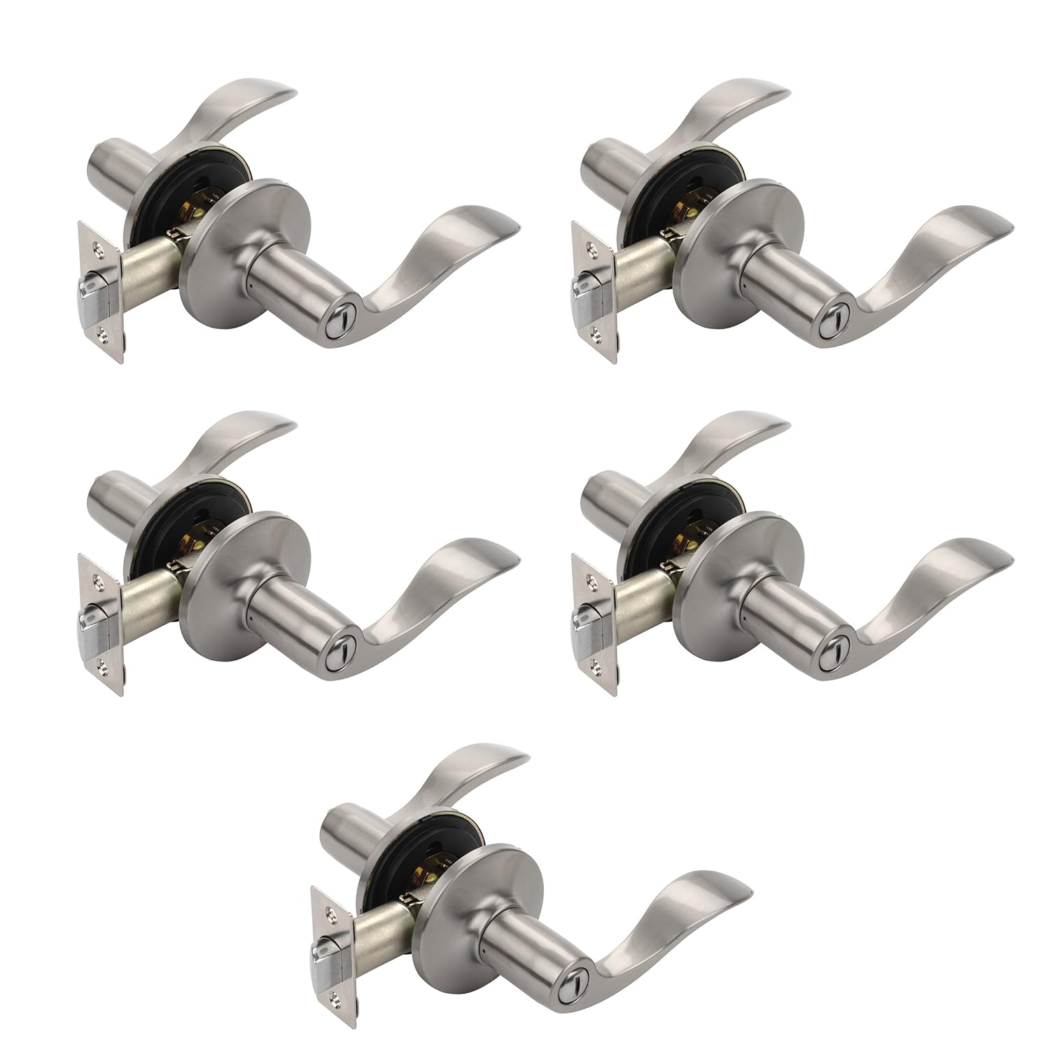Hardware Dynasty Hardware HER30US15 Heritage Lever Privacy Set 5 Pack