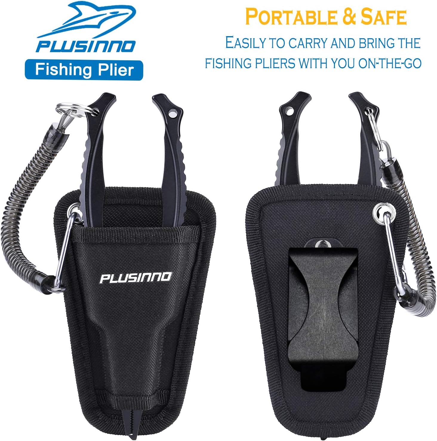 PLUSINNO 8” Fishing Pliers, 6061 Stainless Steel Fishing Tools, Split Ring Pliers Hook Removers, Tungsten Carbide Cutters, Corrosion Resistant Teflon Coating, Saltwater Resistant Fishing Gear : Sports & Outdoors