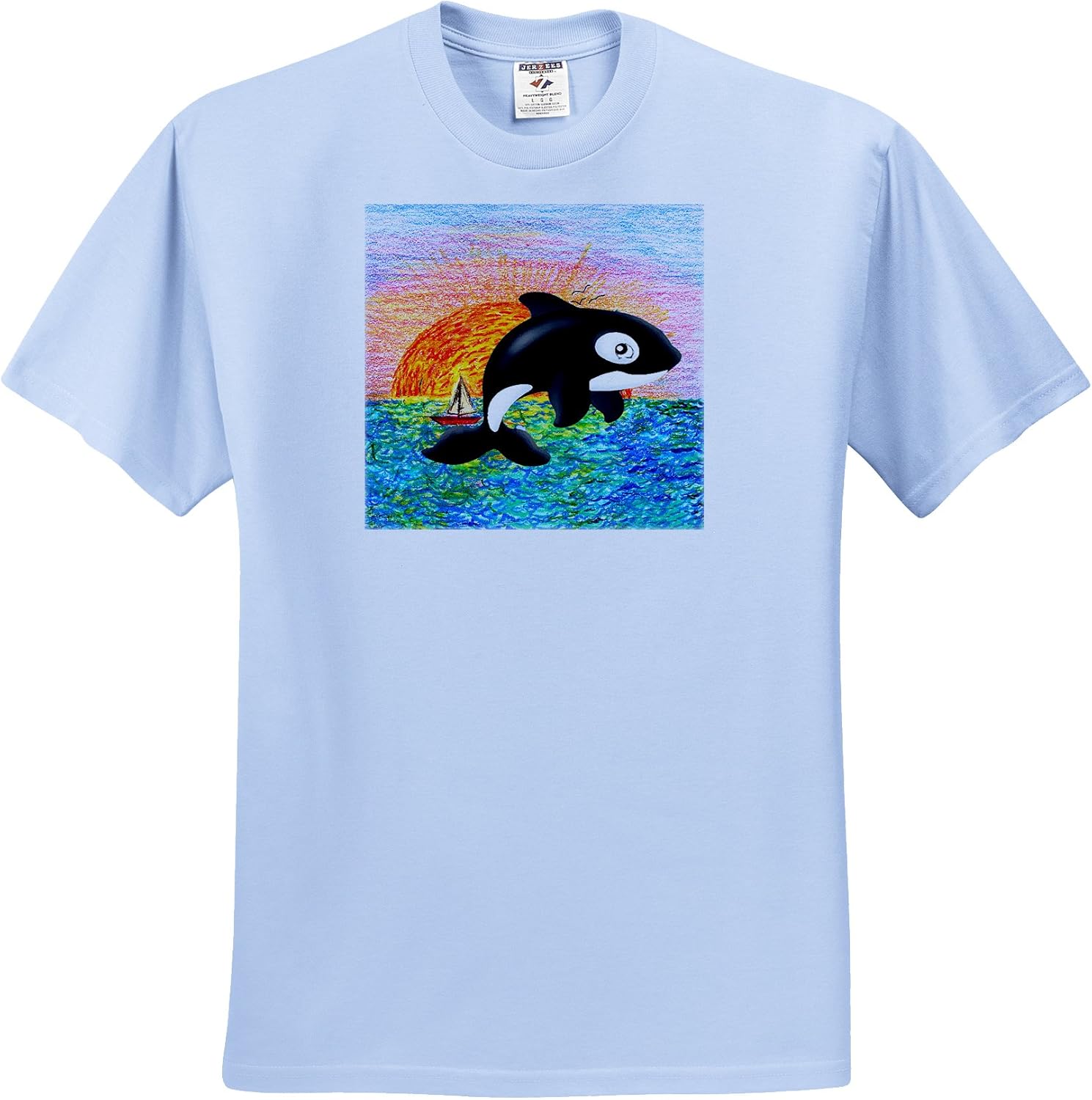 Kids Stuff Killer Whale TShirts Adult LightBlueT