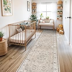 Washable 3x12 Hallway Runner Rug: Vintage Non Slip