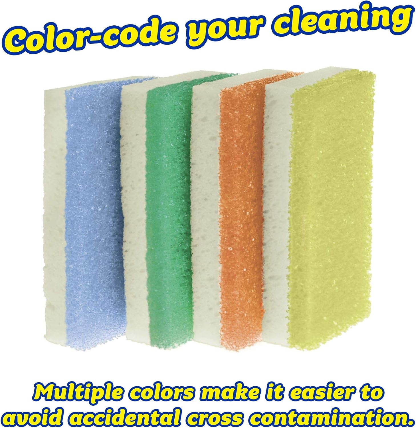 Scrub Daddy Sponge Daddy - Dual Sided Sponge & Scrubber, FlexTexture, Soft in Warm Water, Firm in Cold, Deep Cleaning, Dishwasher Safe, Multiuse, Scratch Free, Odor Resistant, 4ct (Pack of 3): Home & Kitchen