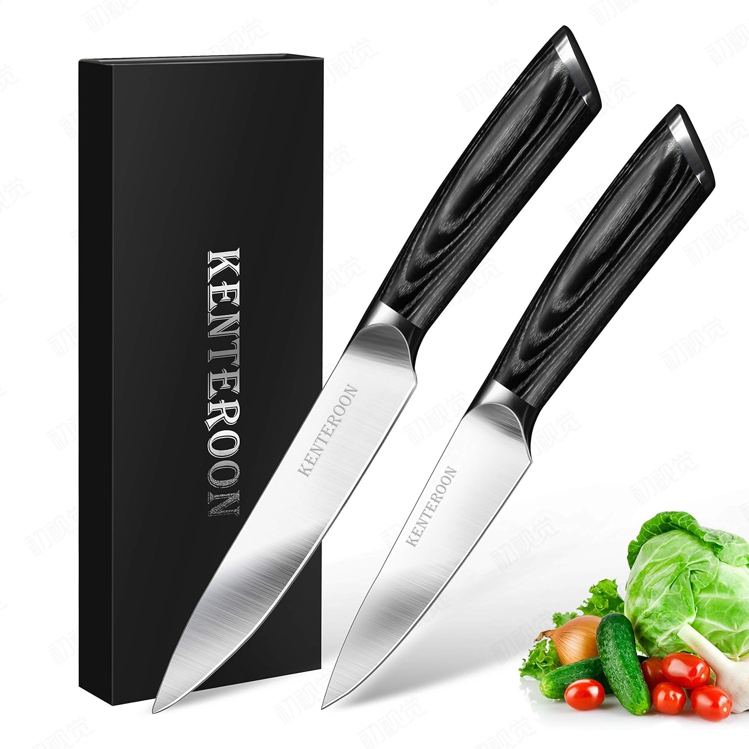 KENTROON Knife Set,2pcs Kitchen Knives Set,Chef Utility Knife and