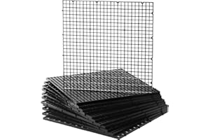 Okllen 12 Pack Aquarium Fish Tank Divider Plastic Egg Crate, Bottom Tray Grid Isolation, Plastic Egg Crate Grid Divider Tray for Mixed Breeding Light Diffuser