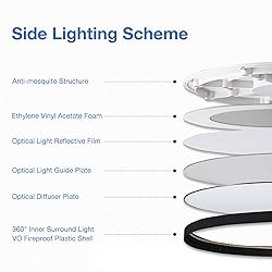 CycevSun 12 Inch Black Flush Mount Ceiling