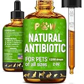 Dog Antibiotics for Infections, Kennel Cough, Wounds, UTIs, Allergies, Itching &ndash; Natural Antibiotics for Cats to Support Skin, Coat, &amp; Digestion &ndash; Liquid Form for Oral Use &ndash; All Pet Ages &ndash; 2 oz