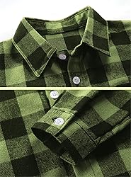 SANGTREE Boys Flannel Shirt Long Sleeve Button Down