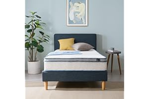 ZINUS 10 Inch Spring Sensation Hybrid Mattress [New Version], Twin, Fiberglass Free, Medium Firmness, Durable Support, Certified Safe Foams & Fabric, Mattress in A Box