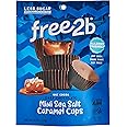 Free2b Sea Salt Caramel Mini Cups, Safe for School and Allergy Friendly - Gluten-Free, Dairy-Free, Nut-Free, and Soy-Free - Dark Chocolate, 3.5 oz Resealable Bag