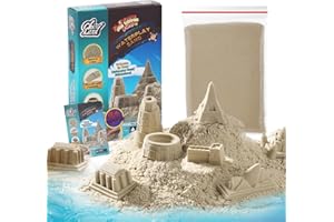 Chico Land Waterplay Sand, 2.2lb Natural Beige Sensory Playsand in Resealable Bag, Ideal for Summer Outdoor Water Play, Moldable for Water Fun, Refill Pack for Kids Ages 4+