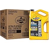 Pennzoil Ultra Platinum Full Synthetic 5W-20 Motor Oil, 5 Quart (3 Pack)