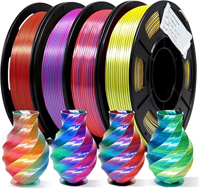 YOUSU Tricolor PLA Filament 1.75mm 1kg Triple Color Silk Coextruded 3D Printer