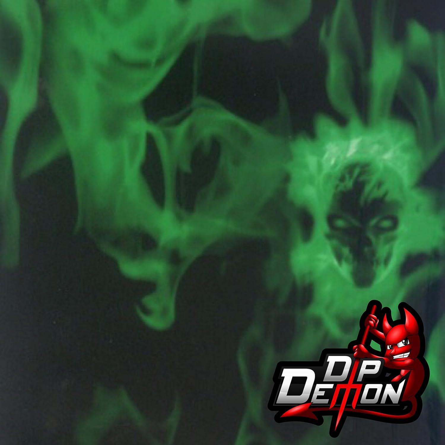 Green Embedded Skulls Hydrographic Water Transfer Film