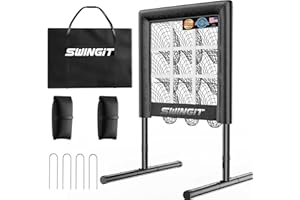 Upgrade 9 Hole Baseball Pitching Net with Strike Zone, Professional 9 Pocket Softball Pitching net, Throwing Target Portable 