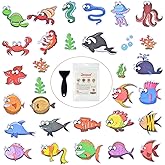 Secopad Non Slip Bathtub Stickers, 31 Large Sea Adhesive Kids Anti Slip Decal Treads for Shower and Bath Tub with Premium Scr