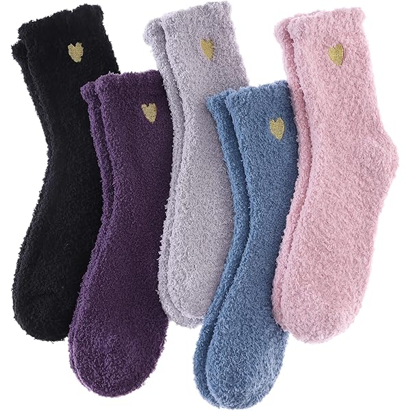 Pack De 2 Pares De Calcetines Suaves Con Corazones - Burdeos - Mujer
