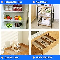 PABUSIOR Shelf Liners 11 inch Wide - Clear Easy to