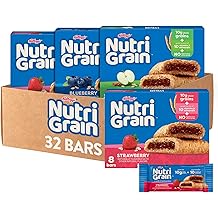 Nutri-Grain Soft Baked Breakfast Bars, Kids Snacks, Whole Grain, Variety Pack (4 Boxes, 32 Count)