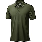 TACVASEN Men's Polo Shirts Short Sleeve Dry Fit Golf Shirt Casual Performance Athletic Tennis Shirts for Men
