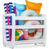 Coast Modern Pool Organizer for Floats and Toys - Large Waterproof Storage Rack for Outdoor Pool Area