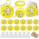 KeeStar 12 Pack Banana Coin Purse with Zipper Keychain,Wallet Bag Party Favors for Banana Birthday Party Decoration,Fruit Themed Baby Shower,School Carnival Rewards,Travel,Classroom Prize