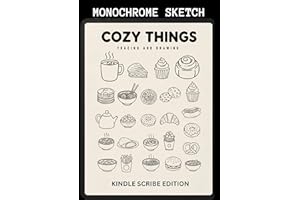 Monochromatic Sketchbook Cozy Things - Food(Kindle Scribe Only) - Tracing , Drawing & Coloring on the E-Ink Screen