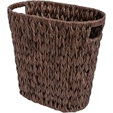 GRANNY SAYS Bedroom Trash Can, Wicker Waste Basket for Bathroom, Brown | Waterproof Bathroom Trash Can, Decorative Boho Waste