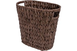GRANNY SAYS Waste Paper Bin for Bedroom, Plastic Wicker Office Bin Waterproof, Waste Paper Basket for Living Room Bathroom, D