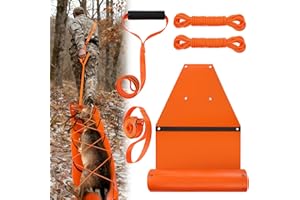 PAMASE Tear-Resistant Deer Drag Sled Set - Easy to Carry, Durable Deer Cart Game Hauler for Transport Game Easier, Harness Dragging Strap & Rope, Hunting Gear Accessories Gift for Men Camping Firewood