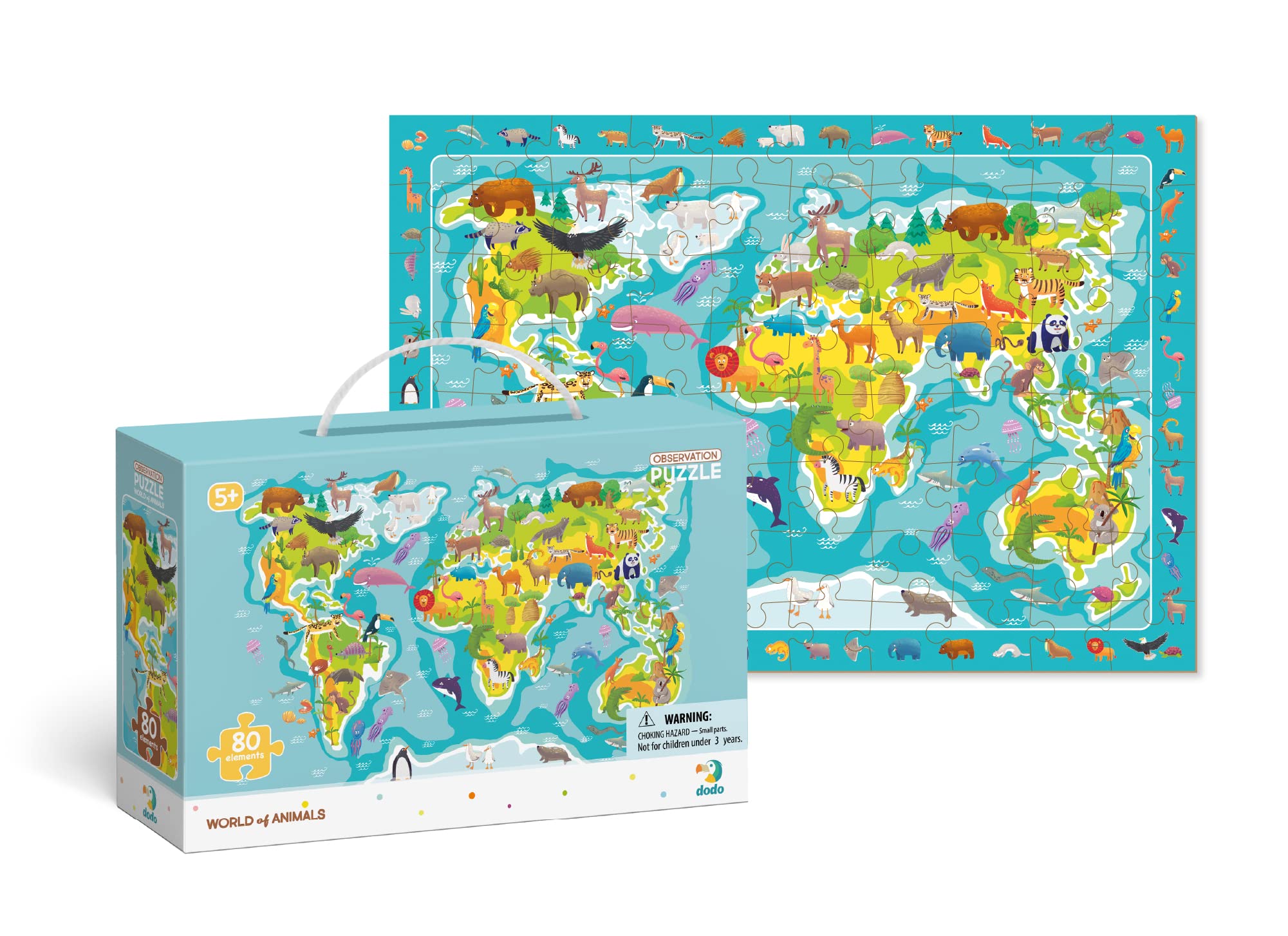 Dodo Educational Observation World of Animals Puzzle 80 Pieces