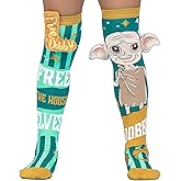 MADMIA Dobby Knee-High Socks – Colorful Dress-Up Socks for Kids & Adults, Fun Crazy Sock Day Gift, One Size Fits Most