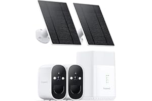 Solar Security Cameras Wireless Outdoor,Firstrend Home Security System 2K WiFi Outside Cameras Wireless with Floodlight Color Night Vision PIR Motion Detection Two Way Audio Solar Battery Powered