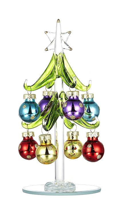 Youseexmas Christmas Tree Glass Baubles Decorated With Color Glass
