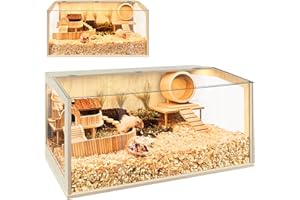 Prolee Hamster Cage Chewproof, Large Hamster Cages and Habitats 32 Inch Guinea Pig Cages Openable Top with Acrylic Sheets Solid Built, 32"