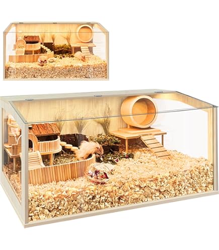 Amazon.com : SAVIC Ambiente Animal Cage with Hay Rack, Small, 100