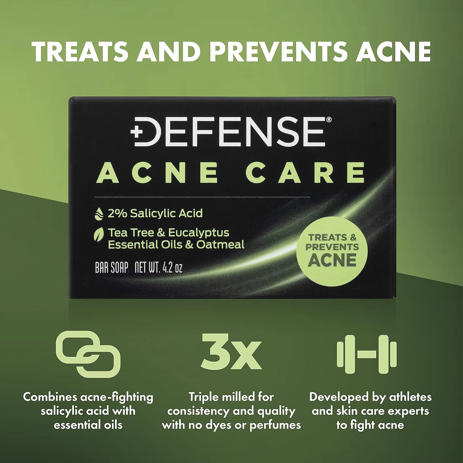 Defense Acne Care Bar Soap 4.2oz : Beauty