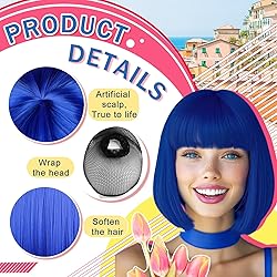 LIULIUBTY Short Bob Hair Wigs Straight with Flat