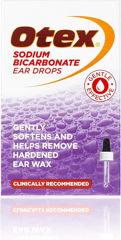 OTEX Sodium Bicarbonate Ear Drops 10ml for Hardened Ear Wax Removal