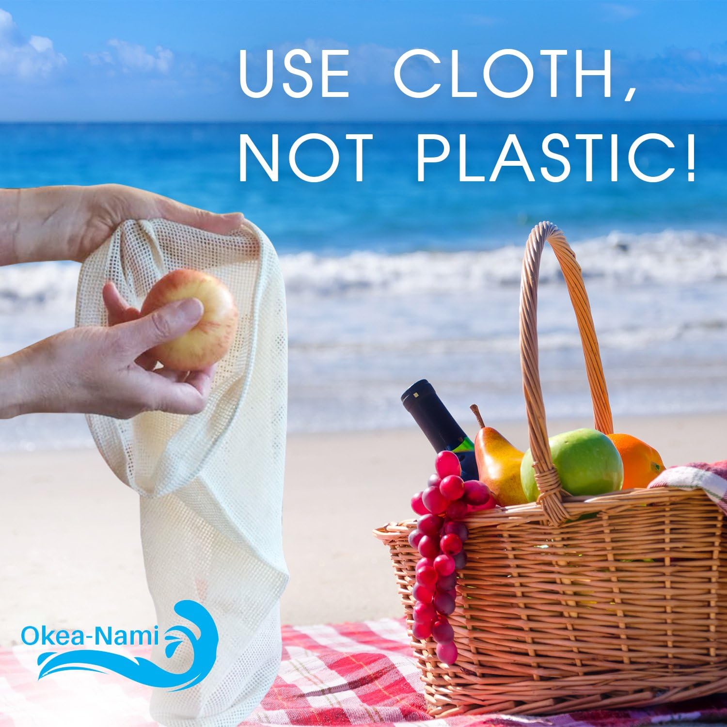 Bolsas de productos reutilizables – Bolsas de malla de algodón para