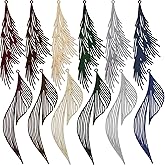 COLIGREE 48pcs Leaf Colorful Filigree Charms Danlge Stylish Leaf Pendants for DIY Earrings Bookmarks Hanging Decorations