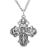 Amazon Collection 4-Way Cross Pendant Necklace, 24"