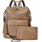 Shrrie Backpack Purse for Women Leather Backpack Fashion Designer Travel Backpack Convertible Shoulder Bag