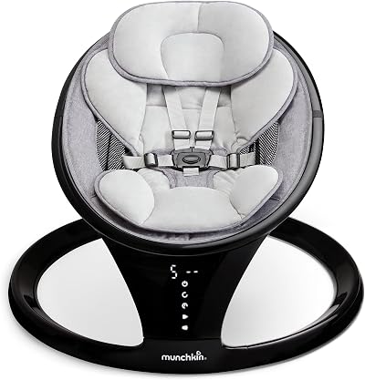 Munchkin Electric Baby Swing Bluetooth Enabled Rocking Chair Black