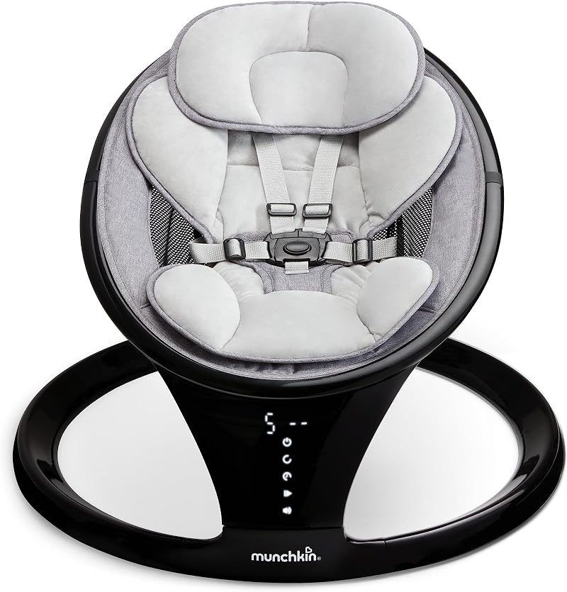 Munchkin Electric Baby Swing Bluetooth Enabled Rocking Chair Black