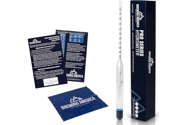 Precision Hydrometer Finishing Gravity Tester: Pro Series Final Specific Gravity Hydrometer, N.I.S.T Traceable (Single)