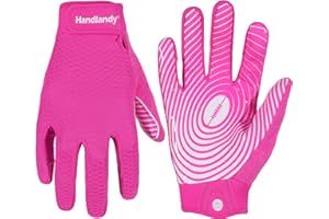 HANDLANDY Football Gloves Men, Sticky Wide Receiver Grip Gloves, Stretch Fit Football Glove Adult
