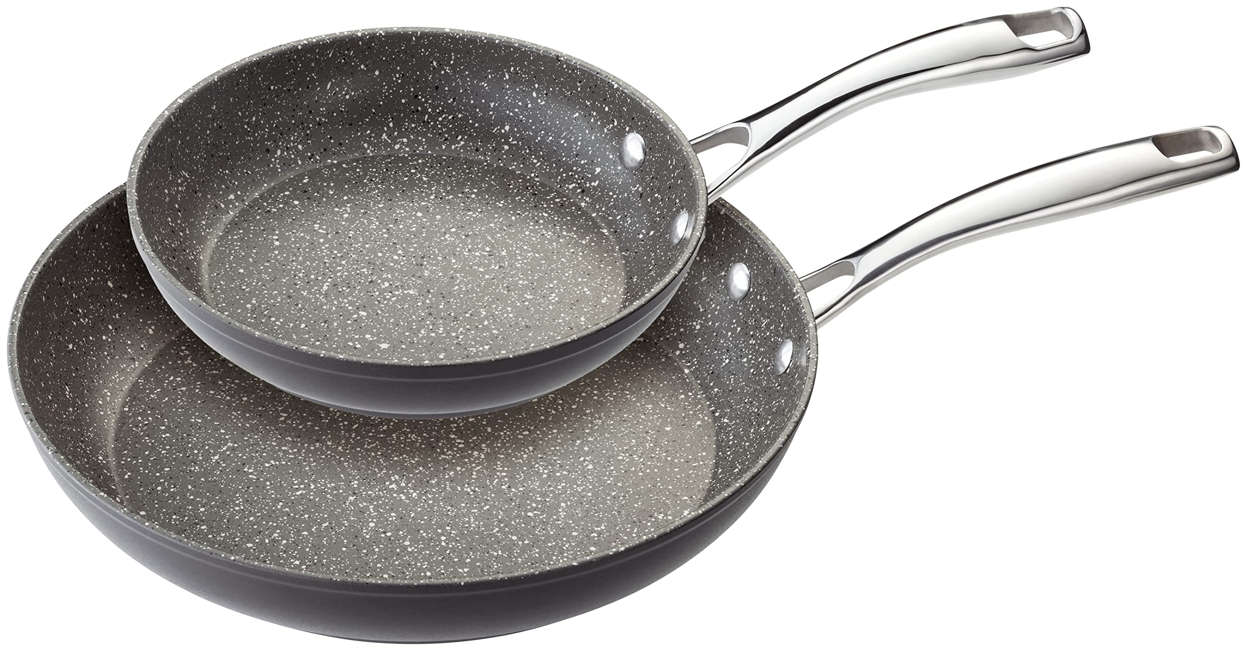 Stellar Rocktanium 2-Piece Set of Pans, 20cm Frying Pan and 28cm Frying Pan, QuanTanium Non-Stick Coating, Induction Ready