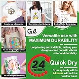 G4GADGET 8 Pack Colored Fabric Markers 4.8mm Bullet Tip Textile Pens view 7