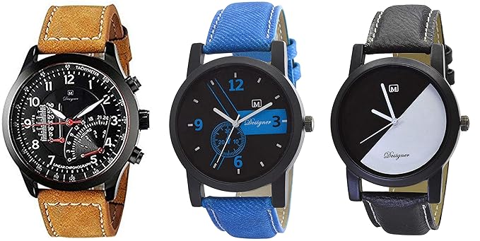 New Latest Stylish Combo Watches for Mens - Pack of 3 Combo Watches #M3CMB