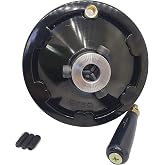 6" Ultimate Handwheel Fits 3/4" Shaft or Smaller - Table Saw, Lathe &amp; More | 6" (150mm) Ultimate Handwheel, Fits 3/4" (19.1mm) Shaft or Smaller - Phenolic + AL6061 Core, PA6 Revolving Handle