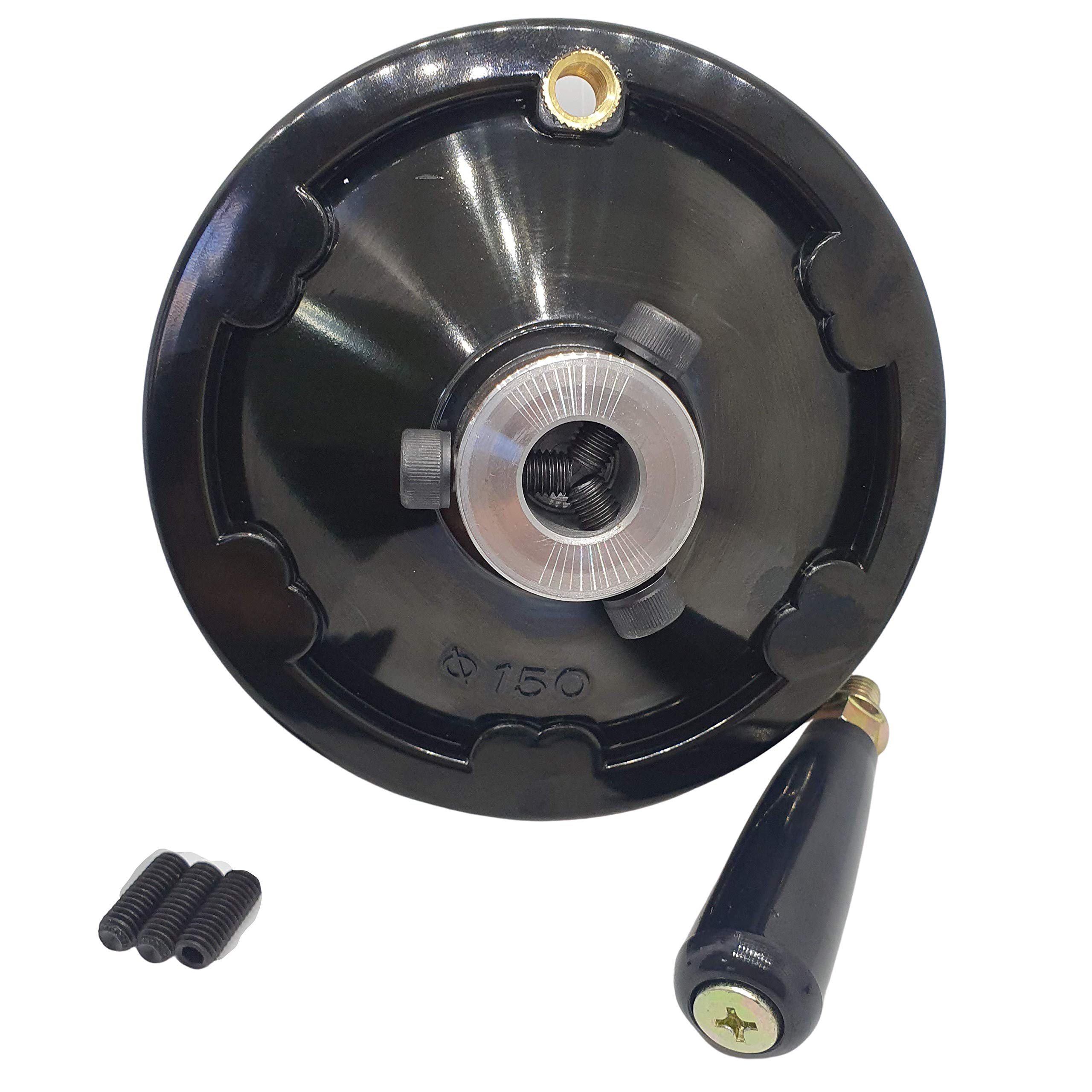 6" Ultimate Handwheel For or Less 3/4" Shaft, 3-Way Fixing, Fits Table Saw & More Machinery